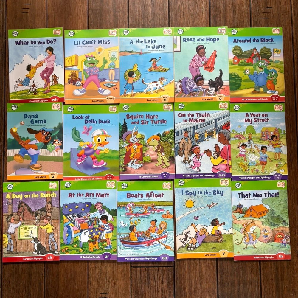 LeapFrog Tag Reading System Books Lot of 15 Learn to Read Educational Kids